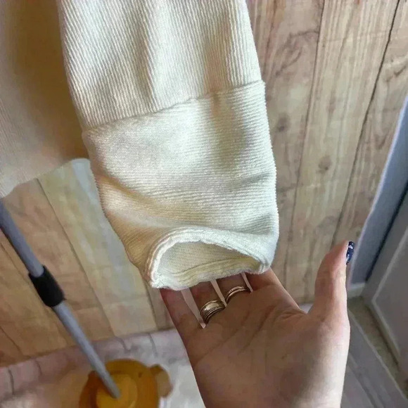 Madewell Texture and Thread Mockneck Blouse Top Cream Size S - Picture 5 of 7